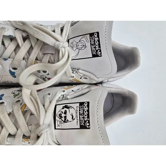 Adidas Stan Smith Goofy Character Sneakers White Size 9