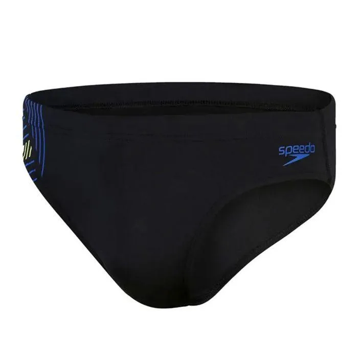 COSTUME SPEEDO TECH PANEL BRIEF UOMO SLIP NUOTO PISCINA NERO