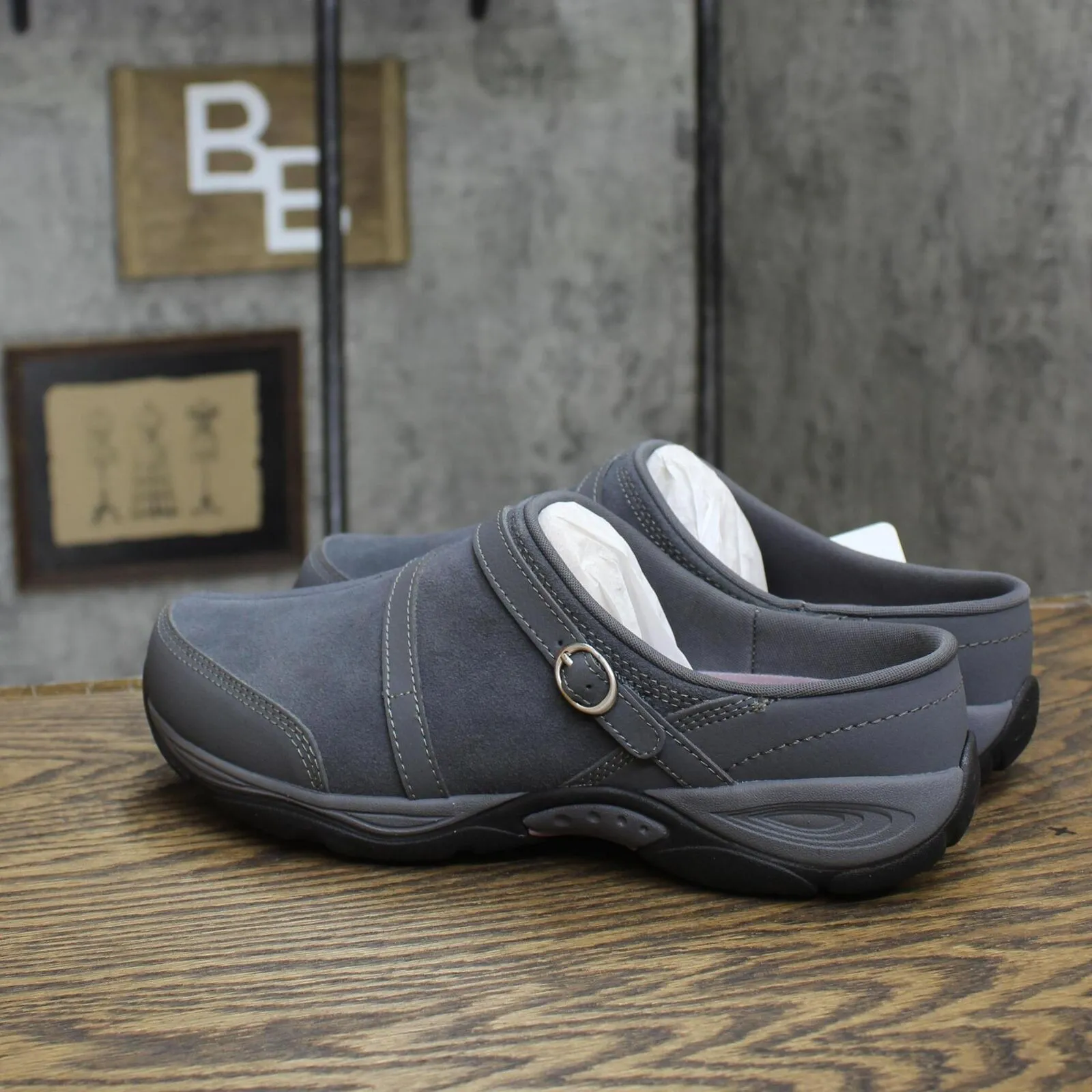 Easy Spirit Women's Equinox Slip On Mule Shoes SEEQUINOX Gray 10W
