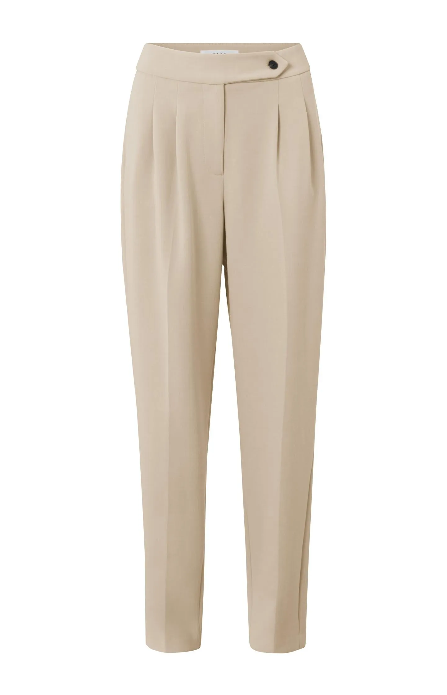 High waist trousers with pleated details and side pockets