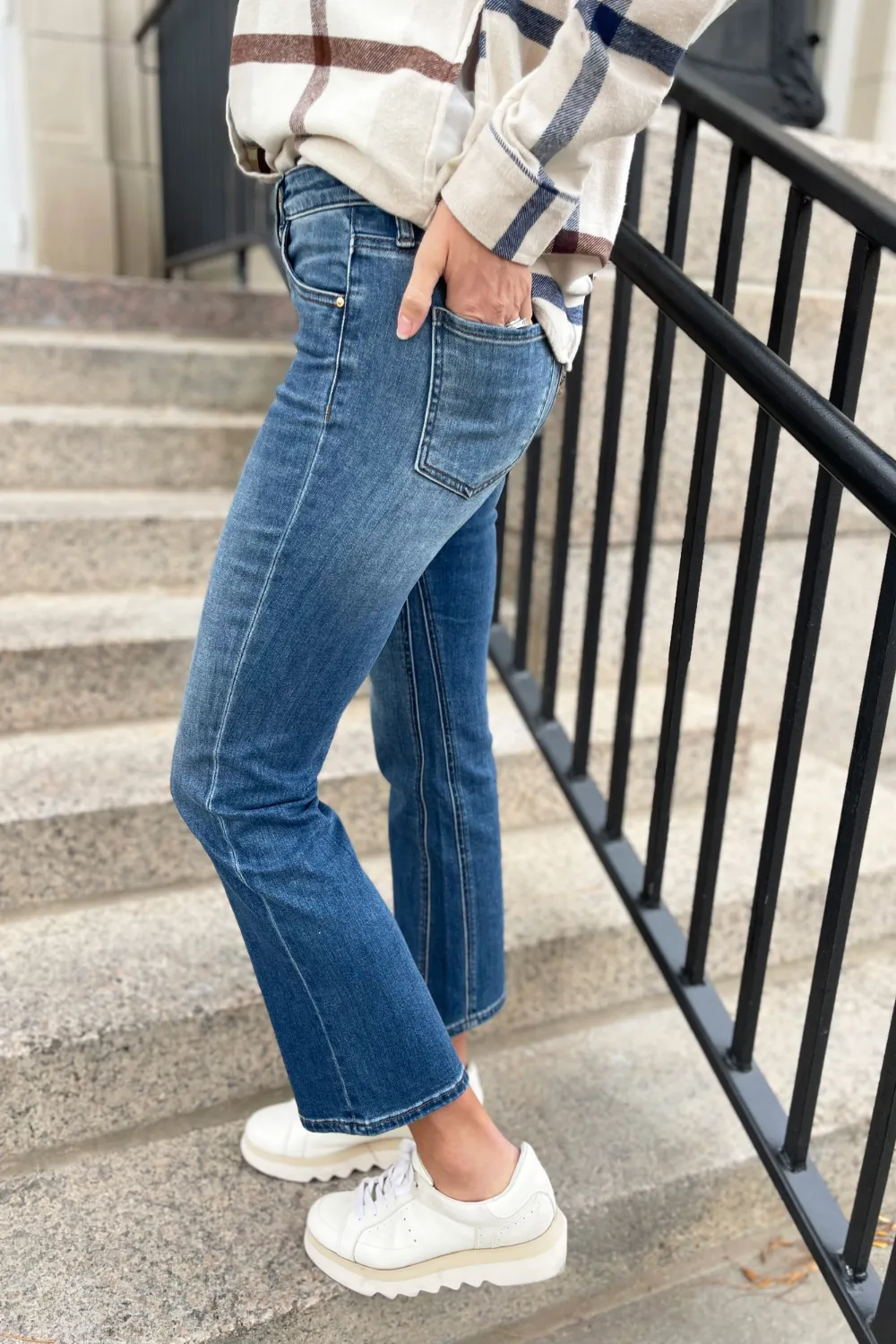 Kelsey High Rise Fab Ab Ankle Flare