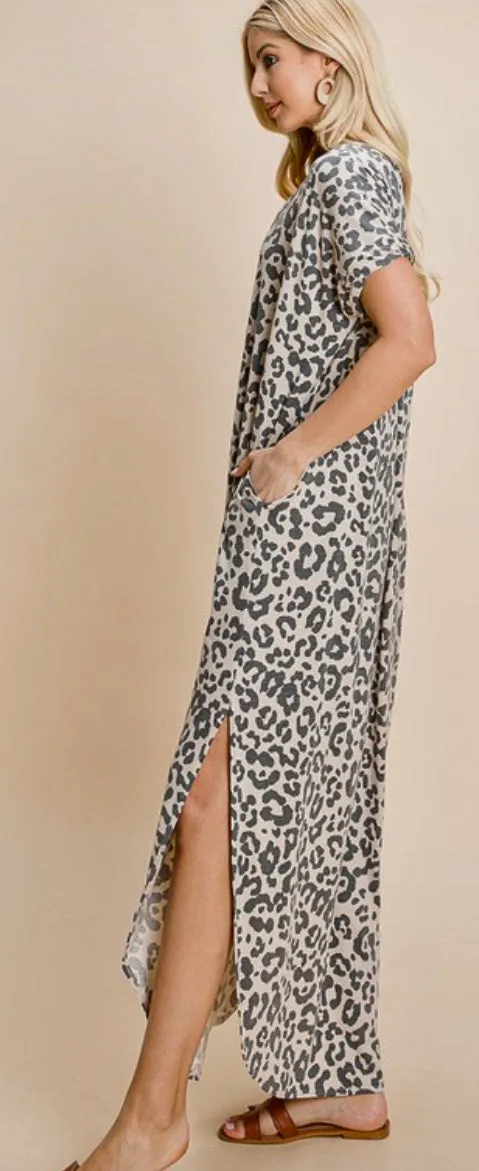 Lazy Dayz Leopard Lounge Dress