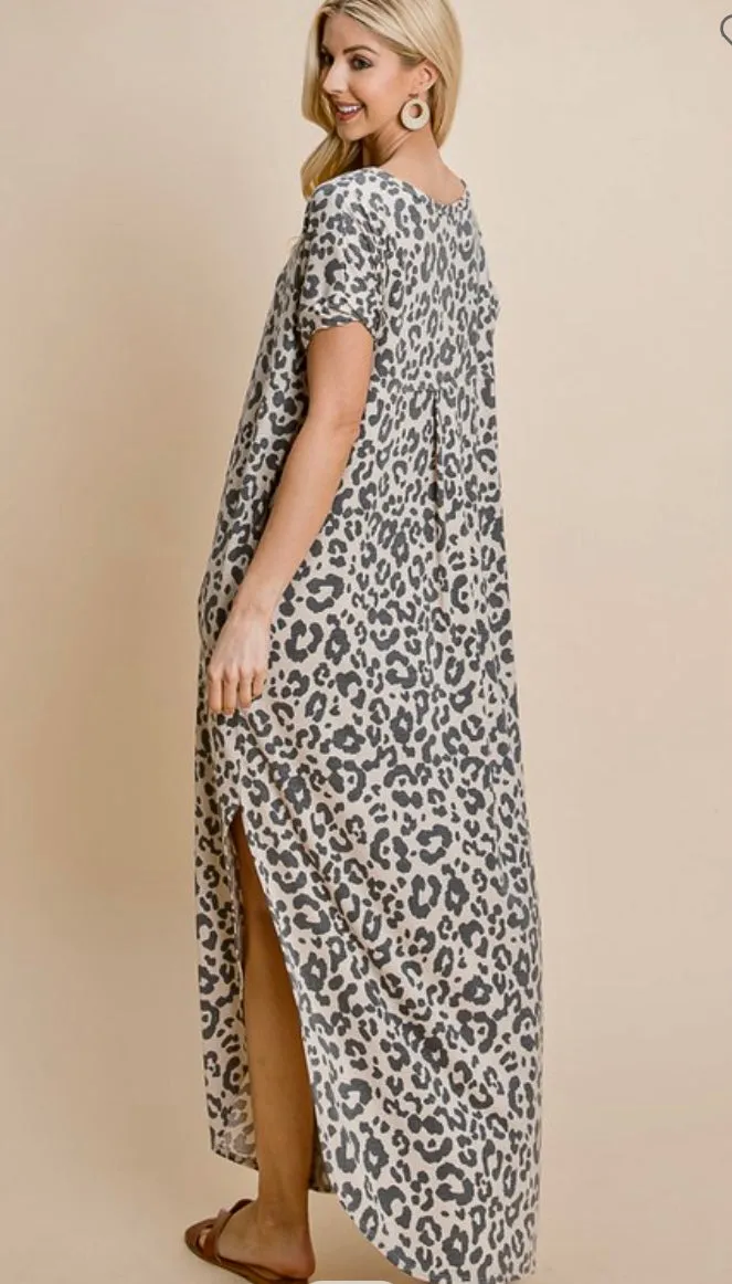 Lazy Dayz Leopard Lounge Dress