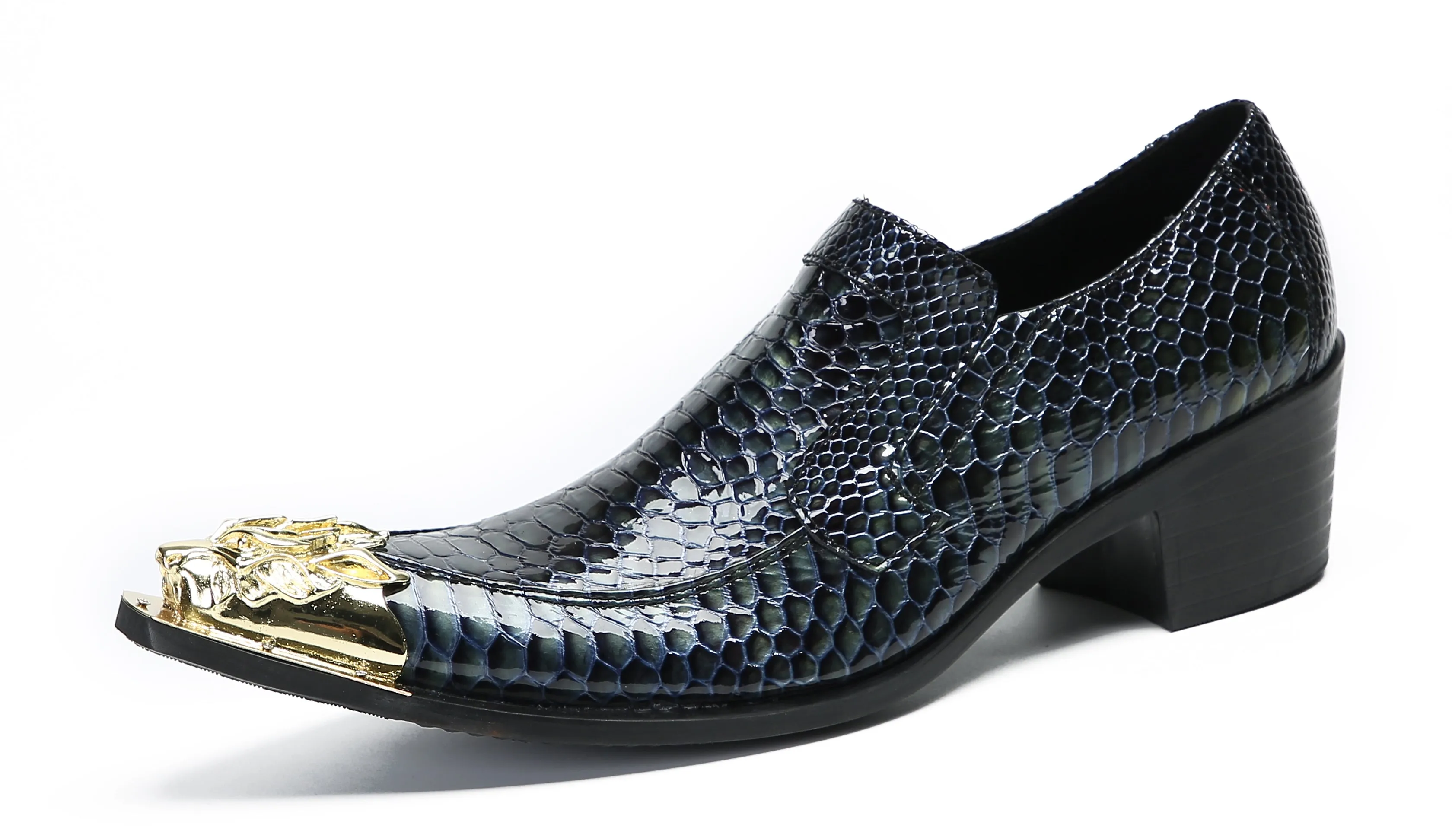 Men's Casual Metal-Tip Toe Western Loafers