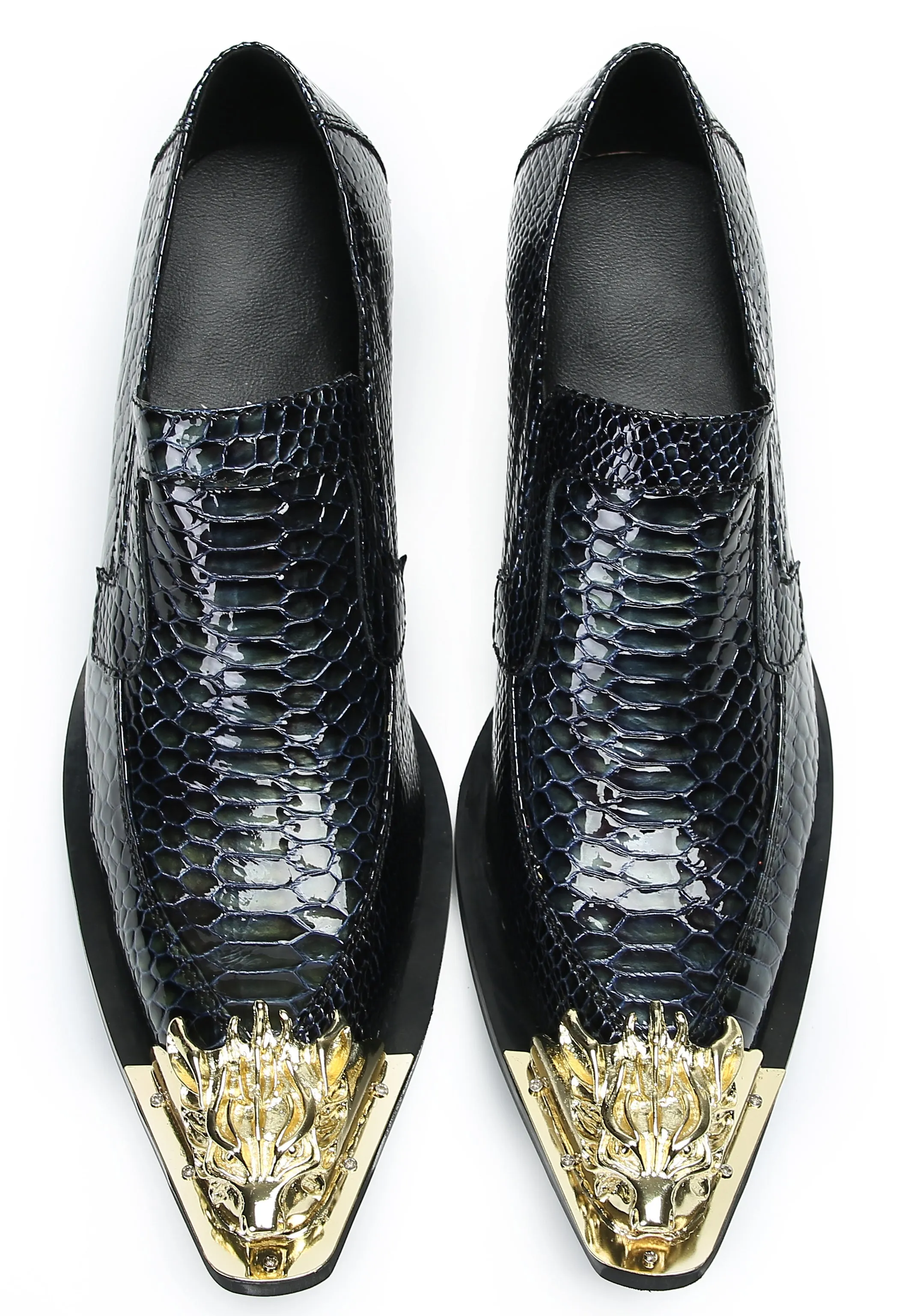 Men's Casual Metal-Tip Toe Western Loafers