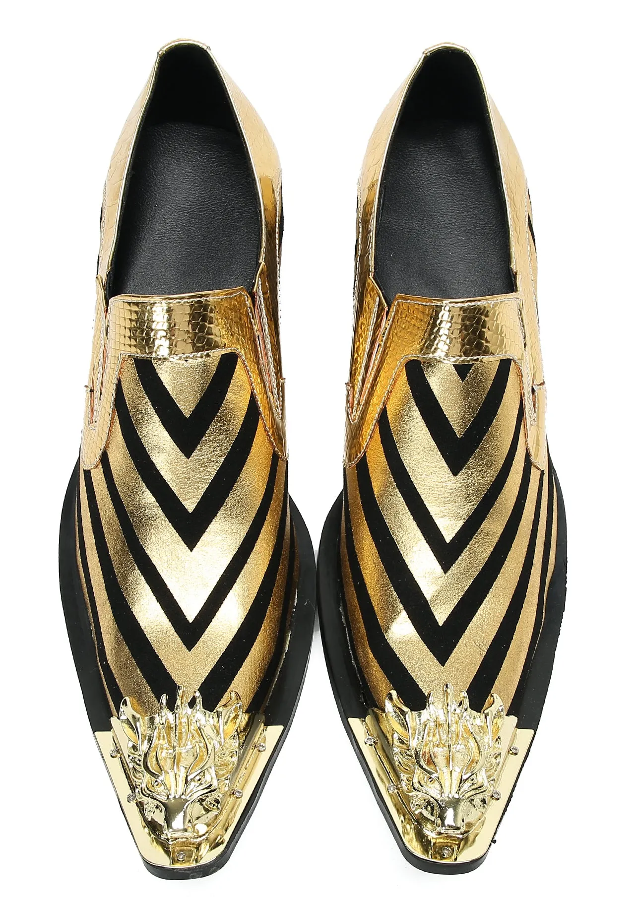 Men's Casual Metal-Tip Toe Western Loafers