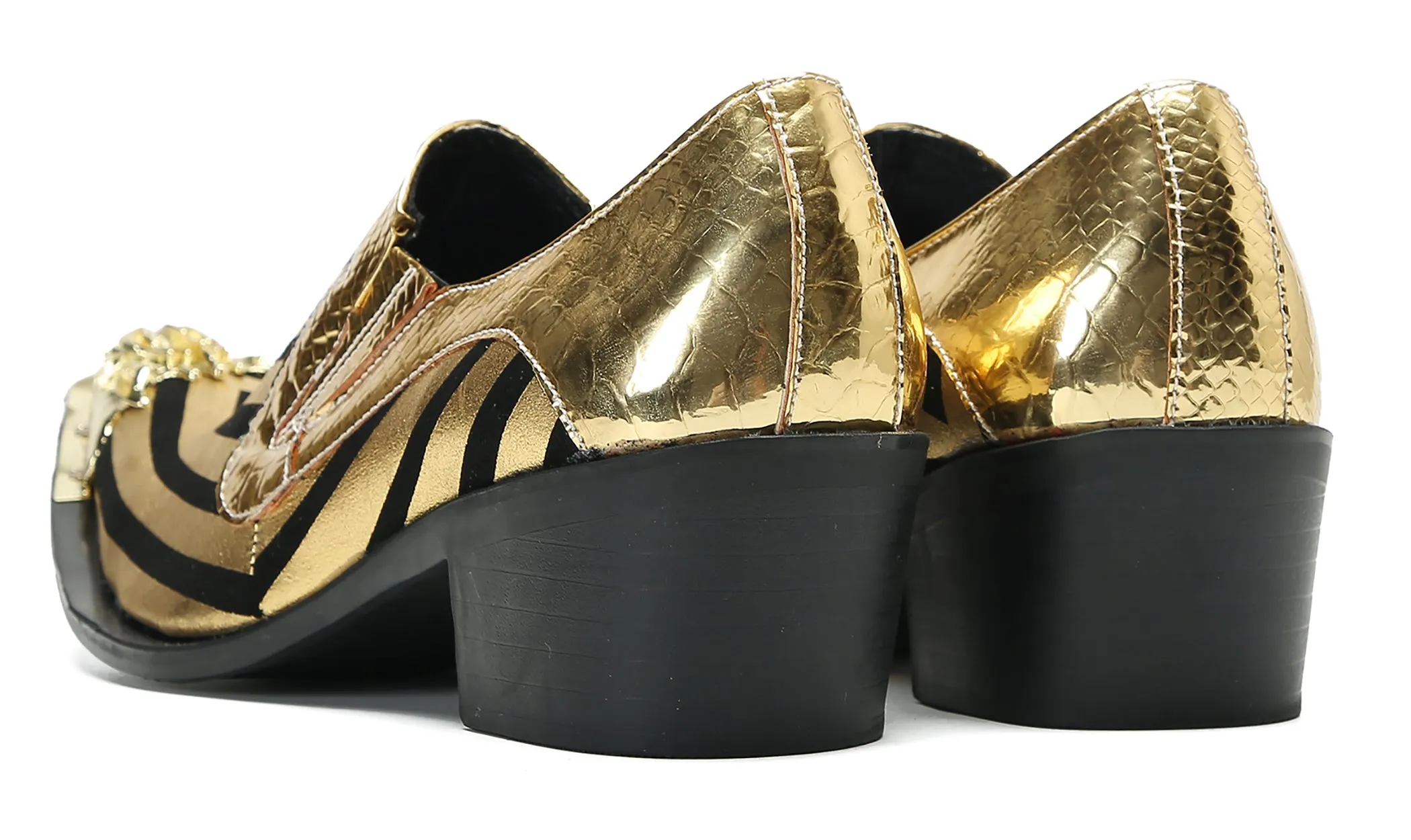 Men's Casual Metal-Tip Toe Western Loafers