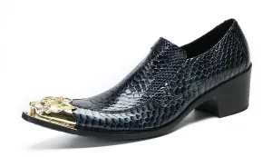 Men's Casual Metal-Tip Toe Western Loafers