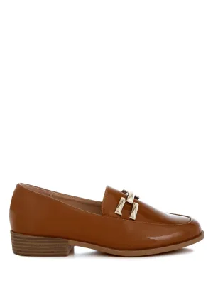 Patent Faux Leather Loafers By RUW