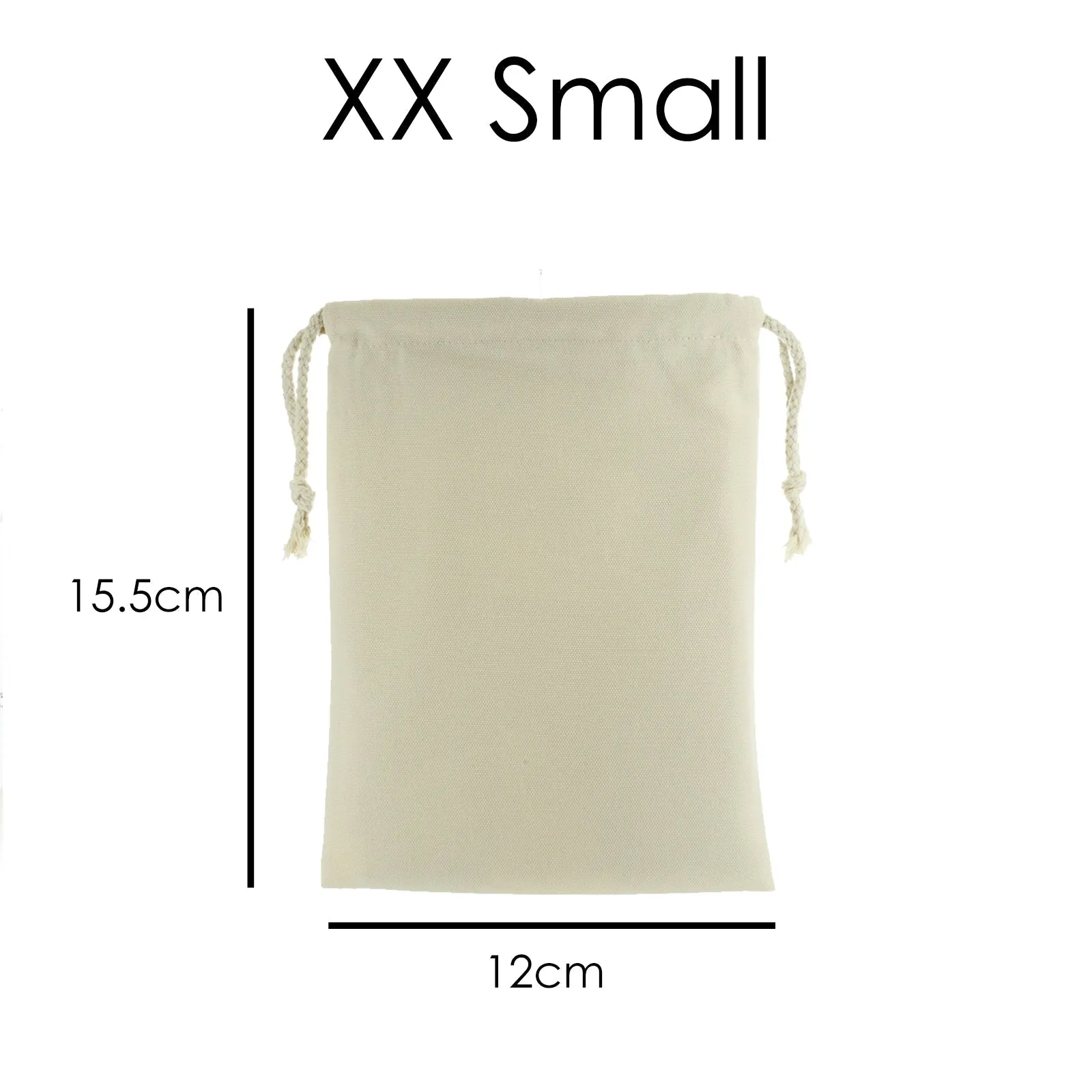 Personalised Canvas Sack with Stylish Text and Crystal Hearts Print