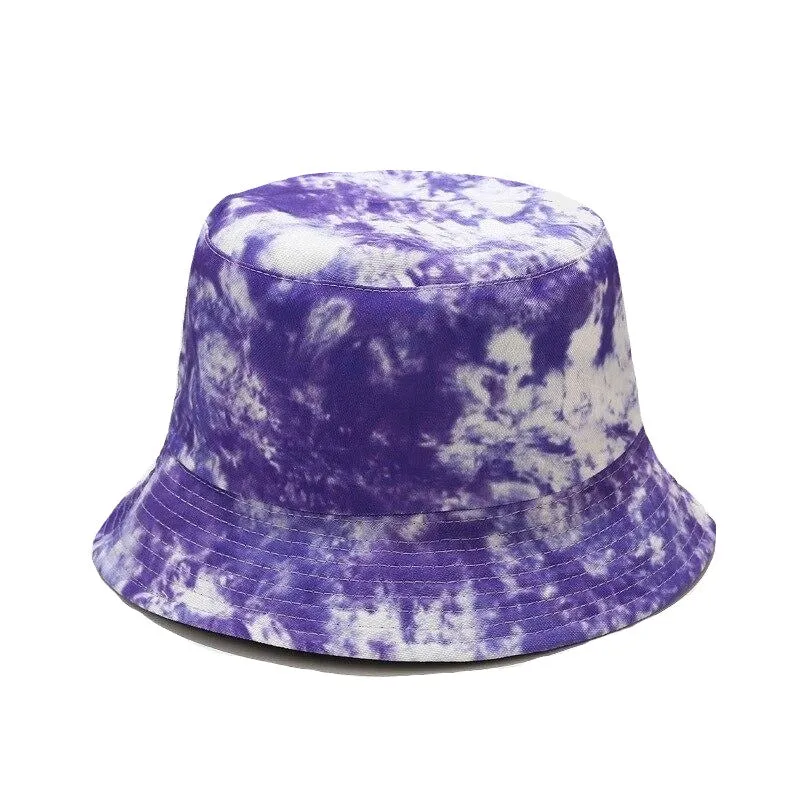 "TIE AND DYE" Chapeau Bob Imprimé Noir Orange Rose - URB1™