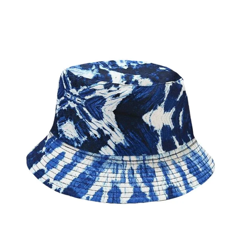 "TIE AND DYE" Chapeau Bob Imprimé Noir Orange Rose - URB1™