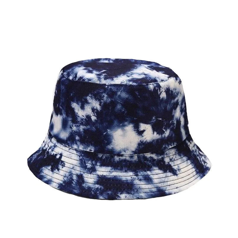 "TIE AND DYE" Chapeau Bob Imprimé Noir Orange Rose - URB1™