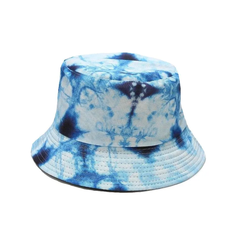 "TIE AND DYE" Chapeau Bob Imprimé Noir Orange Rose - URB1™