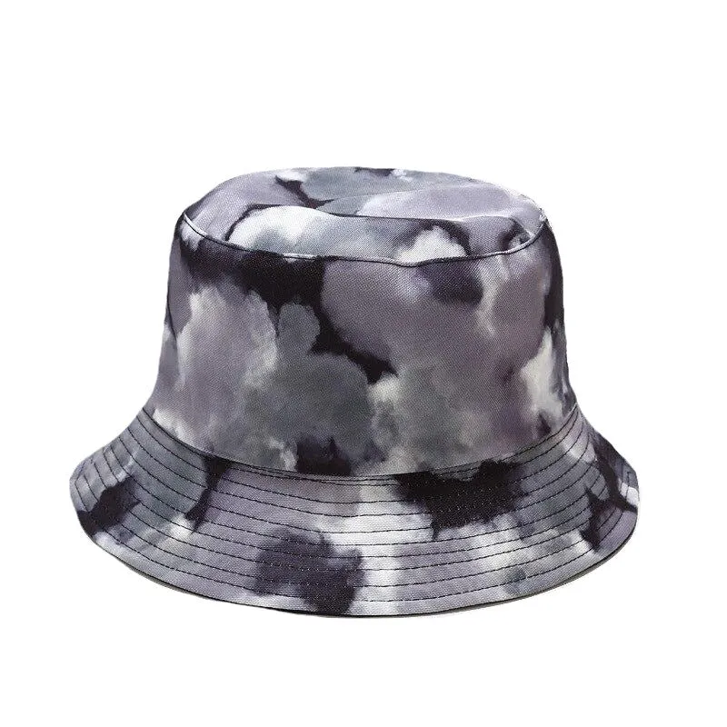 "TIE AND DYE" Chapeau Bob Imprimé Noir Orange Rose - URB1™