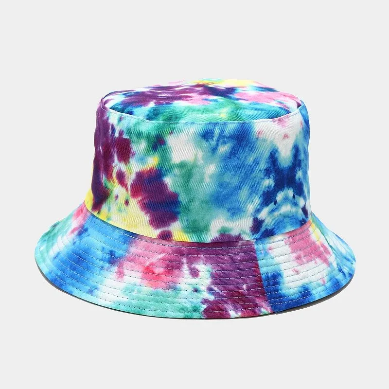 "TIE AND DYE" Chapeau Bob Imprimé Noir Orange Rose - URB1™