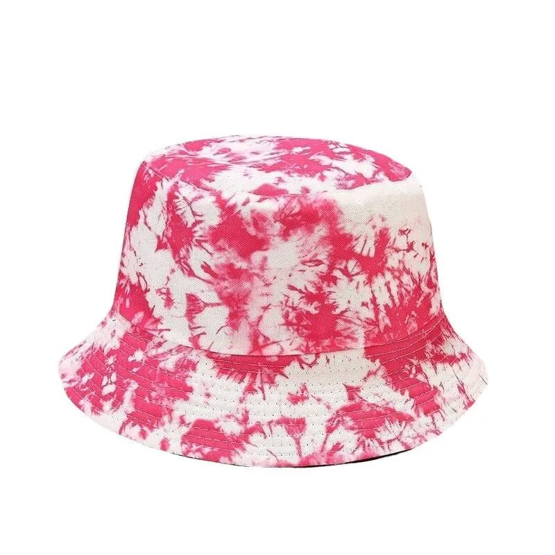 "TIE AND DYE" Chapeau Bob Imprimé Noir Orange Rose - URB1™