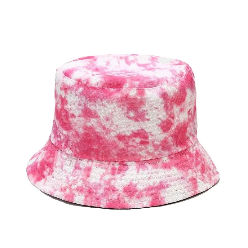 "TIE AND DYE" Chapeau Bob Imprimé Noir Orange Rose - URB1™