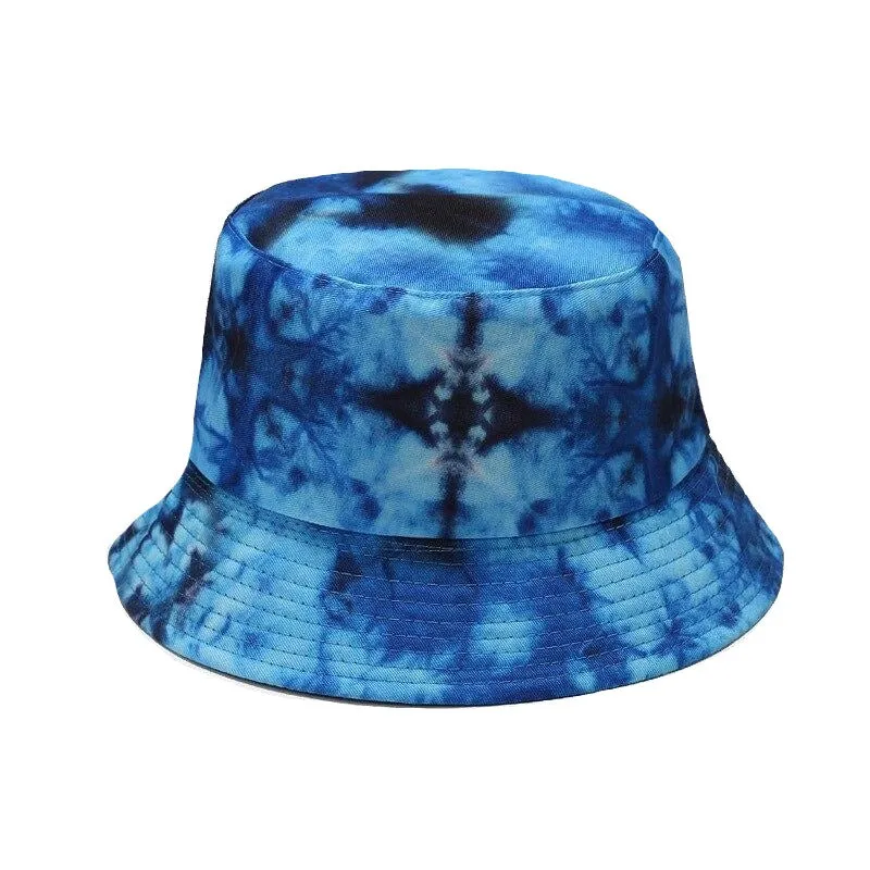 "TIE AND DYE" Chapeau Bob Imprimé Noir Orange Rose - URB1™