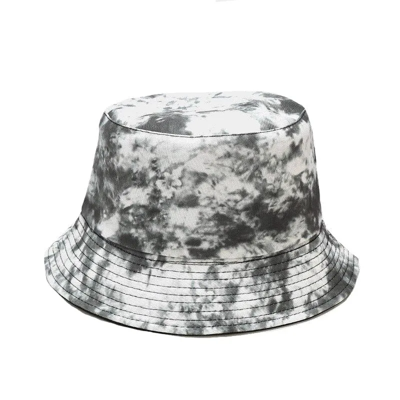 "TIE AND DYE" Chapeau Bob Imprimé Noir Orange Rose - URB1™