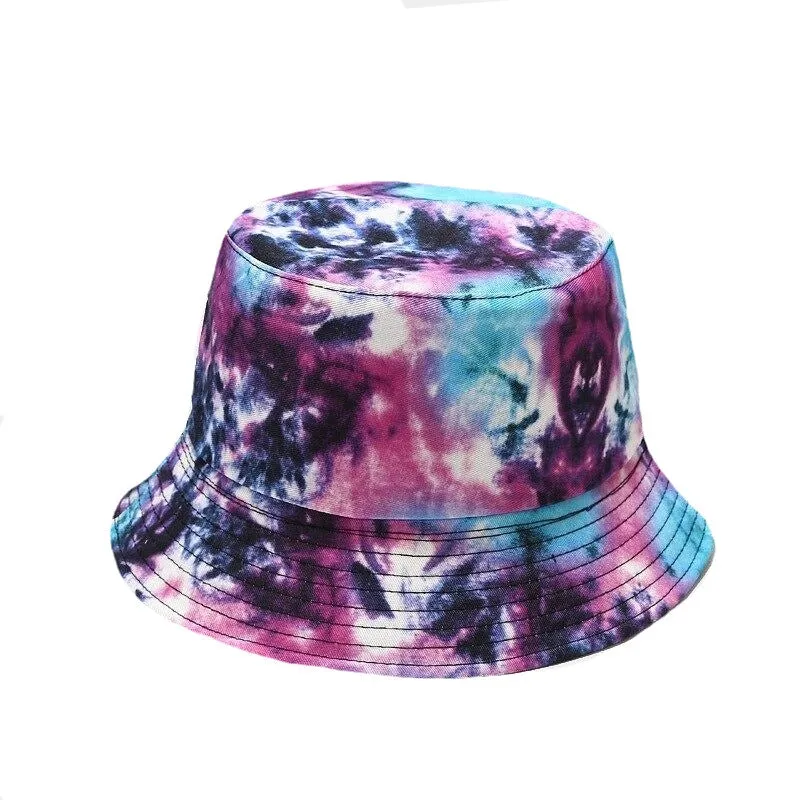 "TIE AND DYE" Chapeau Bob Imprimé Noir Orange Rose - URB1™