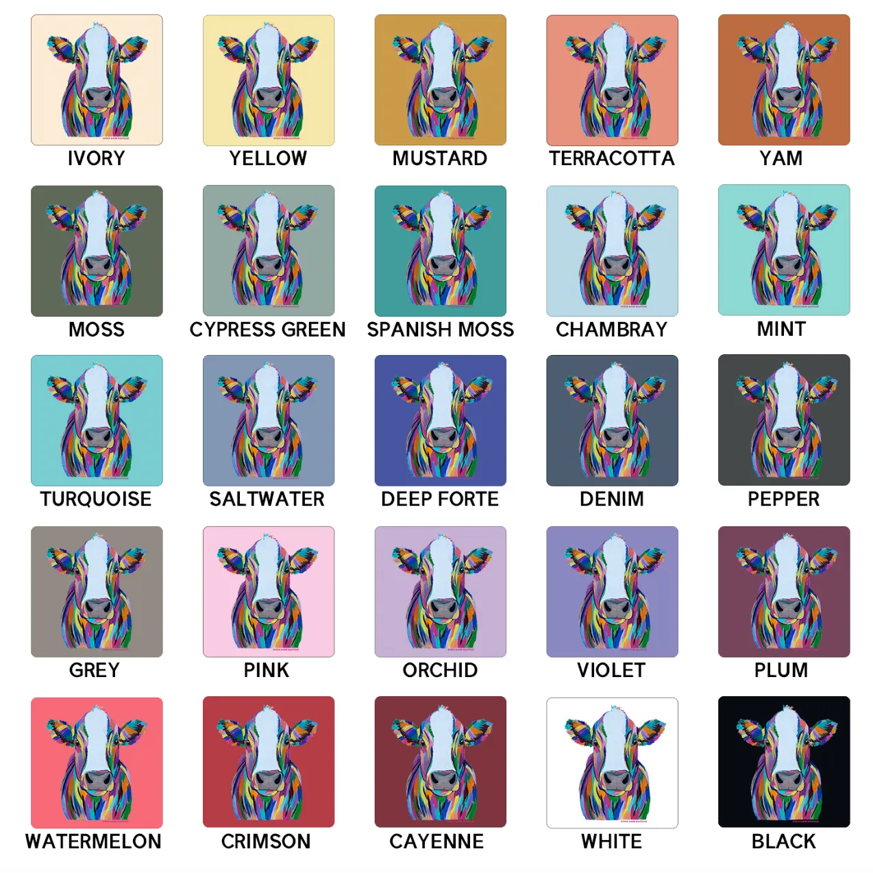 Rainbow Cow ComfortWash/ComfortColor T-Shirt (S-4XL) - Multiple Colors!