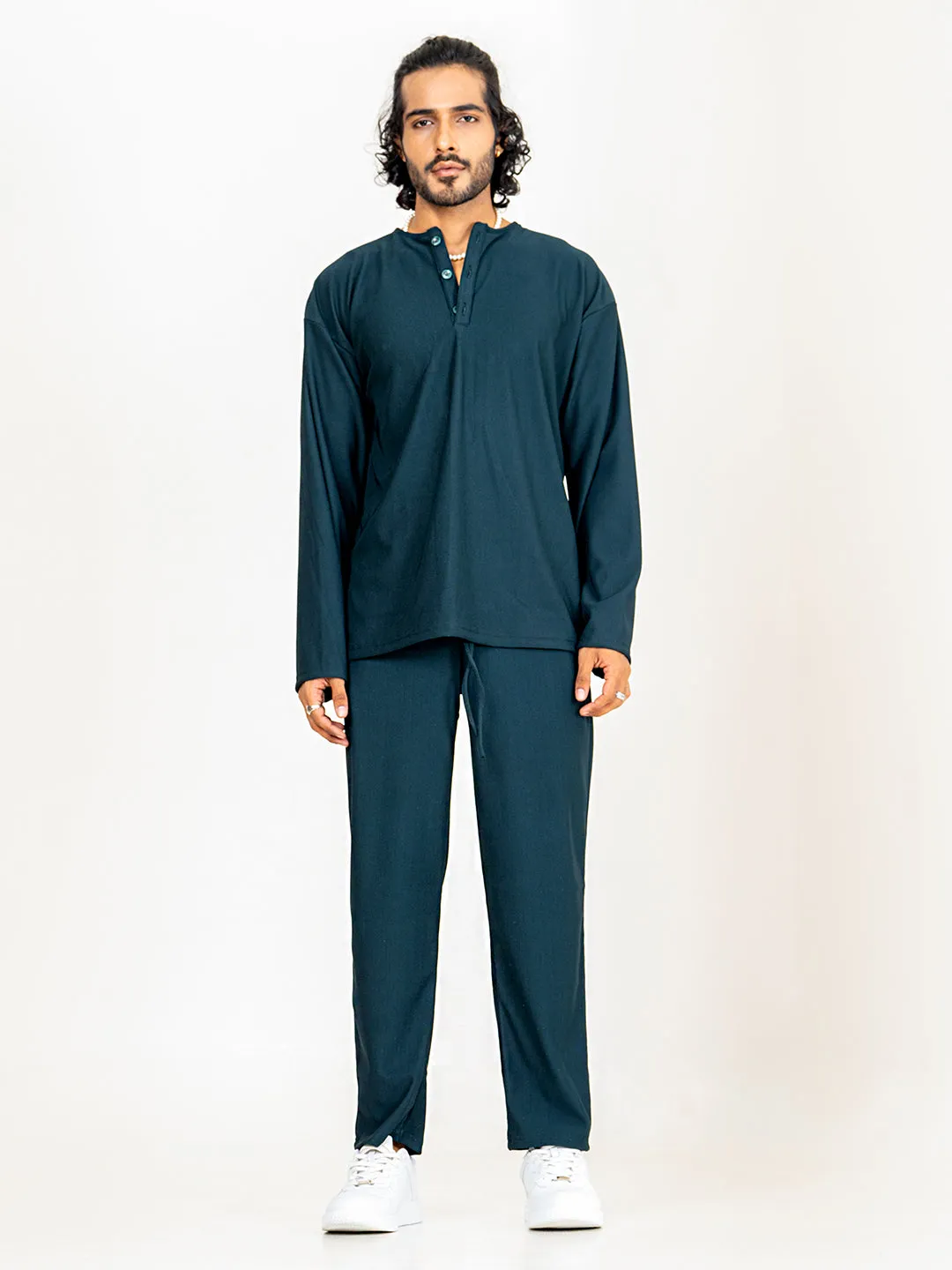 Teal Bluish Cord Pant