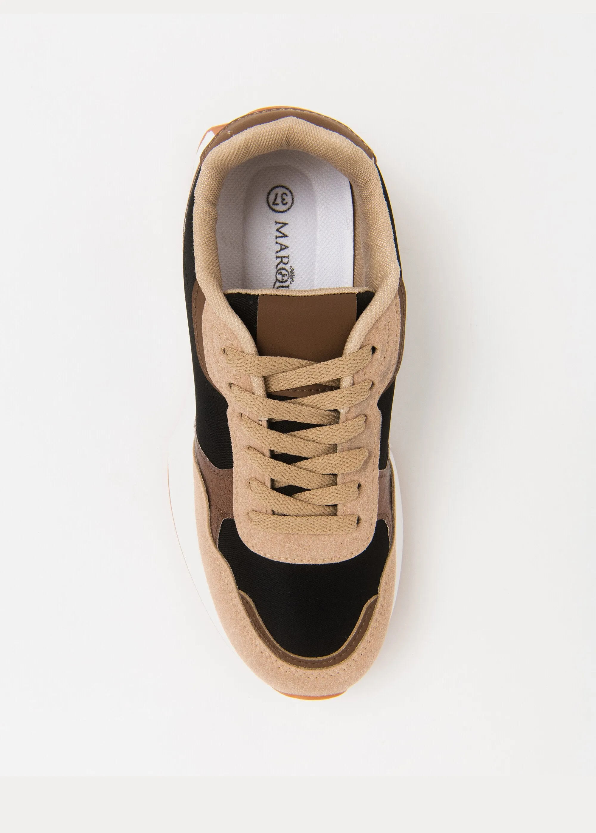 Thick sole sneakers with iridescent details